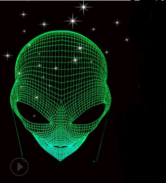 Led night light owl 3D table lamp can touch colorful