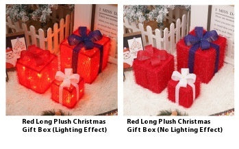 Led Christmas Gift Box Three-piece Set Lighting Chain Scene Layout Decorative Lights