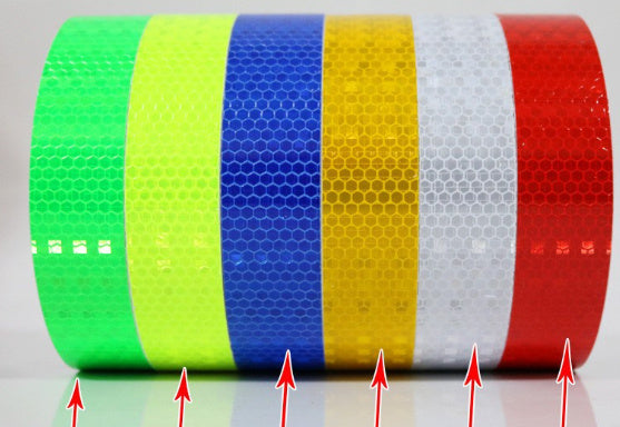 Solid Color Crystal Color Lattice Motorcycle Night Warning Reflective Stripe